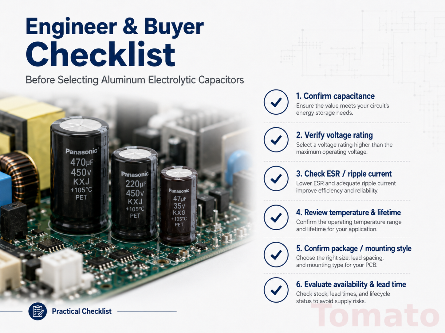Panasonic Aluminiumkondensatoren in DC-DC- und Industrie-Stromdesigns