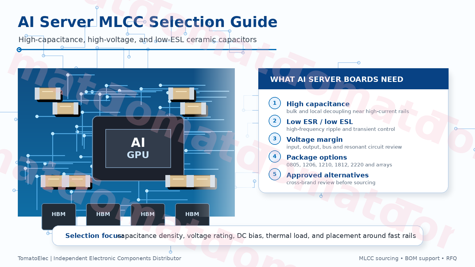 AI Server MLCC Selection Guide: Hochkapazitive, hochspannungsfeste und Low-ESL-Keramikkondensatoren